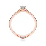 Pierścionek z różowego złota z diamentami